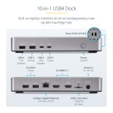 StarTech.com Dual-Monitor USB4 Docking Station, Dual 4K 120Hz of Single 8K 60Hz HDMI, 100W Laptop Charging, 2.5GbE, USB-C Multi-Monitor Dock, Zonder Drivers