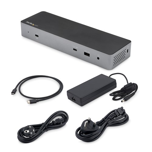 StarTech.com Thunderbolt 3 Dock met USB-C Host Compatibiliteit - Dual 4K 60Hz DisplayPort 1.4 en Dual HDMI 2.0 - Single 8K - TB3/USB-C Laptop Docking Station - 96W PD, 5xUSB - 10Gbps