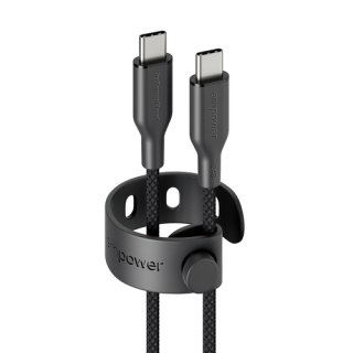 PanzerGlass empower™ by ® Racing 240W USB-C to USB-C Cable | USB 2.0 | 2M | Space Black USB-kabel Zwart