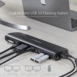 StarTech.com Dual Monitor USB 3.0 Laptop Docking Station met HDMI/DVI/VGA, 3x USB-A Hub, GbE, Audio, Universeel Type-A Dock voor Windows/macOS/ChromeOS, TAA Compliant