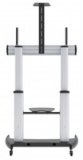 Manhattan Trolley voor TV’s en monitoren, voor schermen 60"–100", VESA-compatibiliteit: van 200x200 tot 800x600 mm (controleer de afmetingen van de vier montagegaten aan de achterzijde), max 100 kg, hoogte 1200–1685 mm, LFD, beugel