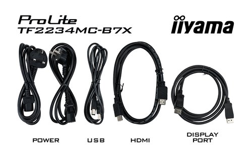 iiyama ProLite TF2234MC-B7X computer monitor 54,6 cm (21.5") 1920 x 1080 Pixels Full HD LED Touchscreen Multi-gebruiker Zwart