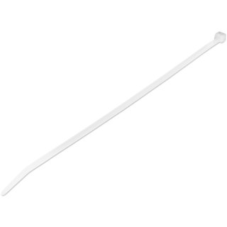 StarTech.com 25 cm Witte Kabelbinders 4 mm Breed, 68 mm Bundeldiameter, 22 kg Treksterkte Zelfsluitende Snelbinders uit Nylon met Gebogen Punt, 94V-2/UL Listed, 1000 stuks