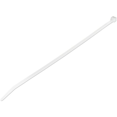 StarTech.com 25 cm Witte Kabelbinders 4 mm Breed, 68 mm Bundeldiameter, 22 kg Treksterkte Zelfsluitende Snelbinders uit Nylon met Gebogen Punt, 94V-2/UL Listed, 1000 stuks