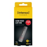 Intenso 3850440 externe solide-state drive 250 GB USB Type-A / USB Type-C 3.2 Gen 1 (3.1 Gen 1) Antraciet