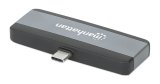 Manhattan USB-C travel dock, HDMI, USB-A, USB-C en 3,5 mm audio, met Power Delivery (PD) 100 W - vereist een externe USB-C-lader (niet inbegrepen). USB-gevoed (geen externe voeding vereist) wanneer PD niet wordt gebruikt