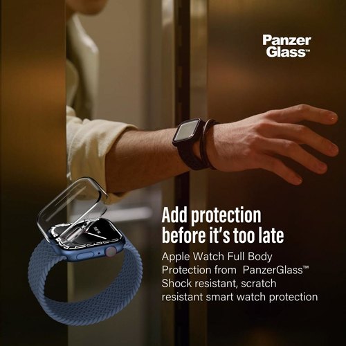 PanzerGlass ® Full body Case Black Apple Watch SE 3 | SE | 6 | 5 | 4 | 44mm Doorzichtige schermbeschermer 1 stuk(s)