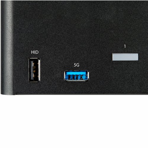 StarTech.com 2 Port Triple Monitor KVM HDMI Switch, 4K 60Hz Ultra HD HDR, Desktop Hub 4K HDMI 2.0 KVM Schakelaar met 2x USB 3.0 (5Gbps) & 4x USB 2.0 HID, Audio, Hotkey Switching, TAA