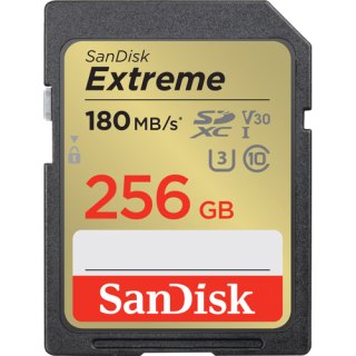 Extreme 256GB SDXC 180MB/s UHS-I C10 U3