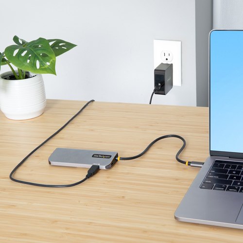 StarTech.com USB C Multiport Adapter, 4K 60Hz HDMI Video Adapter, 3 Port 5Gbps USB-A 3.2 Hub, 100W Power Delivery Pass-Through, GbE, 30cm Kabel, USB Type-C Ethernet Adapter, Travel Dock, Laptop Docking Station