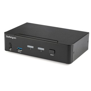 StarTech.com 2 Port DisplayPort KVM Switch, 4K 60Hz, Single Display, Dual Port UHD DP 1.2 USB KVM Switch met Geïntegreerde USB 3.0 Hub & Audio, Dell HP Apple Lenovo, TAA Compliant