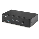 StarTech.com 2 Port DisplayPort KVM Switch, 4K 60Hz, Single Display, Dual Port UHD DP 1.2 USB KVM Switch met Geïntegreerde USB 3.0 Hub & Audio, Dell HP Apple Lenovo, TAA Compliant