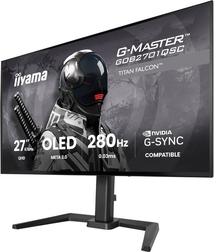 iiyama G-MASTER GOB2701QSC-B1 computer monitor 68,6 cm (27") 2560 x 1440 Pixels 2K Ultra HD OLED Zwart