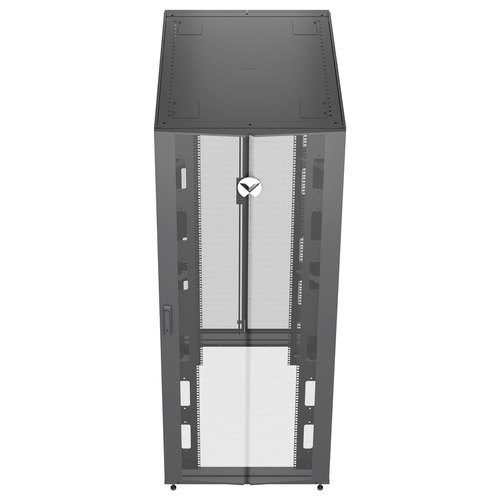 Vertiv VR3350 rack 42U Vrijstaande rek Zwart, Transparant