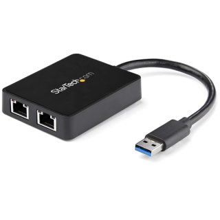 StarTech.com USB 3.0 naar 2-poorts gigabit Ethernet-adapter NIC met USB-poort