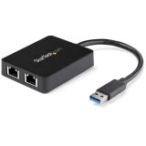 StarTech.com USB 3.0 naar 2-poorts gigabit Ethernet-adapter NIC met USB-poort