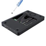 StarTech.com 4 Bay Thunderbolt 3 NVMe Behuizing voor M.2 NVMe SSD Drives, SSD M.2 Enclosure, 1x DisplayPort Video/ 2x TB3 Downstream Poorten, 40Gbps, 72W Power Supply, Externe Harde Schijf Behuizing