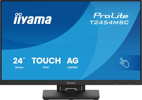 iiyama ProLite T2454MSC-B3AG computer monitor 60,5 cm (23.8") 1920 x 1080 Pixels Full HD LED Touchscreen Multi-gebruiker Zwart