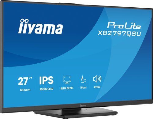 iiyama ProLite XB2797QSU-B1 computer monitor 68,6 cm (27") 2560 x 1440 Pixels Quad HD LED Zwart