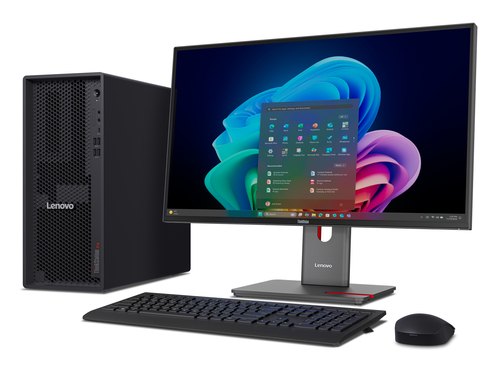 Lenovo ThinkStation P4 AMD Ryzen™ 7 PRO PRO 9745 32 GB DDR5-SDRAM 512 GB SSD NVIDIA RTX A1000 Windows 11 Pro Tower PC Zwart