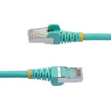 StarTech.com 7m CAT6a Ethernet Kabel, Aqua, Low Smoke Zero Halogen (LSZH), 10GbE 500MHz 100W PoE++ Snagless RJ-45 S/FTP Netwerk Patch Kabel met Trekontlasting, Fluke Tested/ETL