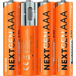USB-C Oplaadbare AAA-batterijen