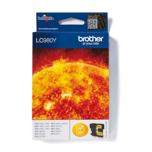 Brother LC980Y inktcartridge 1 stuk(s) Origineel Geel