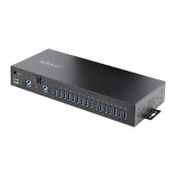 StarTech.com 16-Port Industriële USB Hub met Power Adapter, 5Gbps, Metalen Behuizing, Monteerbaar, ESD Bescherming, Terminal Block Voeding, USB Charging, Dual-Host Switch