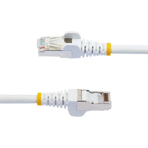StarTech.com 5m CAT6a Ethernet Kabel, Wit, Low Smoke Zero Halogen (LSZH), 10GbE 500MHz 100W PoE++ Snagless RJ-45 S/FTP Netwerk Patch Kabel met Trekontlasting, Fluke Tested/ETL
