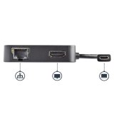 StarTech.com USB C Multiport Adapter, USB-C Travel Dock met 4K HDMI Video, Gigabit Ethernet, USB 3.0 Hub (1x USB-A 1x USB-C), USB Type-C Mini Laptop Docking Station, Thunderbolt 3 Compatibel