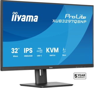 iiyama ProLite XUB3297QSNP-B1 computer monitor 81,3 cm (32") 2560 x 1440 Pixels Quad HD LED Zwart