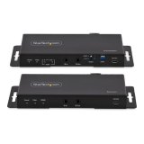 StarTech.com 4K HDMI over Fiber Extender Kit, 4K 60Hz tot 1km (Single Mode) of 300m (Multimode) LC Fiber Optic, HDR, HDCP, 3.5mm Audio/RS232/IR Extender, Transmitter & Receiver Kit, HDMI Rx/Tx