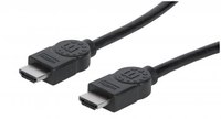 Manhattan HDMI kabel 4K@30Hz, 2 m, geschikt voor alle 1080p-resoluties en de meeste 4K-resoluties (controleer de 4K-specificaties van uw systeem om er zeker van te zijn), mannelijk naar mannelijk, zwart, levenslange garantie, equivalent HDMM2M