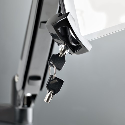 StarTech.com VESA Mount Adapter voor 7,9" tot 12,5" Tablet, Draagvermogen 2kg, 75x75/100x100 VESA Patterns, Universele Anti-Diefstal VESA Tablet Mount Klem, Secure Tablet Mount, Zwart