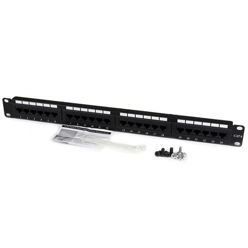 StarTech.com 24-poorts 1U in een rek te monteren Cat 6 110 patchpaneel