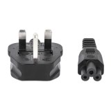 Manhattan Voedingskabel, Britse 3-polige stekker (Type G) naar C5-connector (klaver), 1,8 m, 2.5 A, netkabel, levenslange garantie