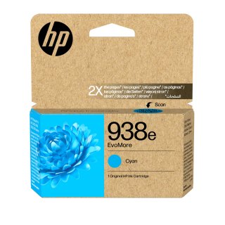 HP 938e EvoMore Cyan Original Ink