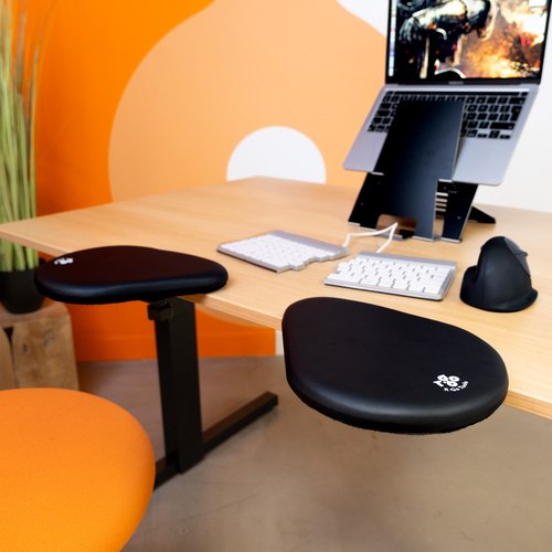 R-Go Tools Armsteun R-Go split, ergonomische armsteun in twee delen, verstelbaar, symmetrisch, met softfoam, zwart