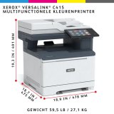 Xerox VersaLink C415 A4 40 ppm dubbelzijdig kopiëren en printen, scannen en faxen, geschikt voor PS3 PCL5e/6 2 laden voor max. 251 vel