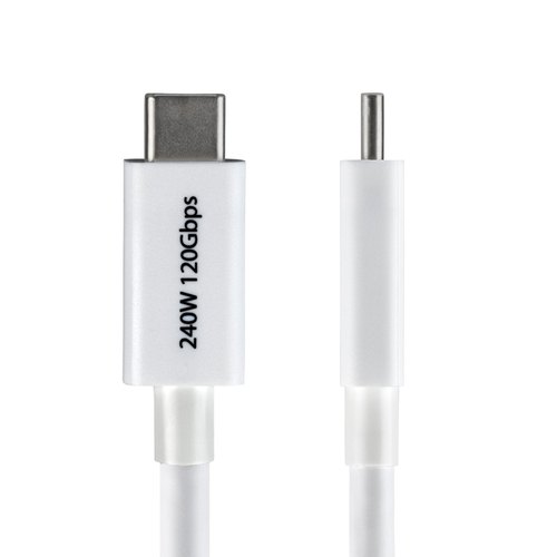 StarTech.com 1m Thunderbolt 5 Kabel, 80Gbps/Tot 120Gbps, 240W PD, 8K 60Hz, Gecertificeerde Thunderbolt Kabel, Compatibel met Thunderbolt 4/USB4/USB-C, Wit