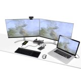 StarTech.com USB-C USB-A Dock - Hybride Universeel USB 3.0 Docking Station voor USB-C of USB-A Laptop - Dual Monitor 4K 60Hz HDMI/DisplayPort - 6x USB-A, GbE - USB 5Gbps - Windows/Mac