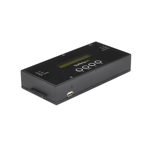 StarTech.com 1:1 Standalone Hard Drive Cloner & Wisser, SAS en SATA HDD/SSD Kloner/Copier/Eraser, Hard Disk Duplicator en Secure Erase Dock, LCD Display, TAA Compliant