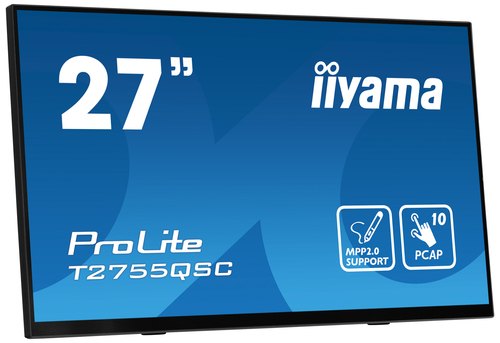 iiyama ProLite T2755QSC-B1 computer monitor 68,6 cm (27") 2560 x 1440 Pixels Quad HD LCD Touchscreen Zwart