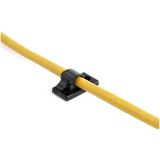 StarTech.com 100 Zelfklevende Kabelmanagement Clips, 5.5mm, Zwart, Netwerk/Ethernet/Bureau/Computer Kabelbeheer, Klevende Kabelhouders, Zelfklevende Klem, Nylon, UL/94V-2 Brandklasse