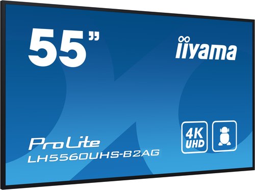 iiyama LH5560UHS-B2AG beeldkrant Digitaal A-kaart 138,7 cm (54.6") LED Wifi 500 cd/m² 4K Ultra HD Zwart Type processor Android 11 24/7