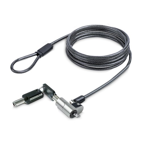 StarTech.com Nano Laptopslot, 2m, Anti Diefstal Kabelslot met Sleutel, Nano Slot Security Kabel voor 2-1 Laptops/EliteBook/Lenovo X1, Bestand tegen Doorsnijden, Computerslot voor Laptop Beveiliging