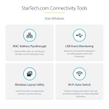 StarTech.com USB-C Triple Monitor Multiport Adapter, 5Gbps, Dual 4K 60Hz + 4K 30Hz HDMI & DisplayPort, 4-Port USB Hub, 100W PD Pass-Through, GbE, SD/MicroSD Kaartlezers