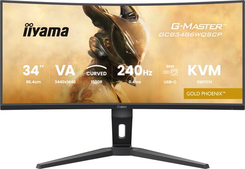iiyama G-MASTER GCB3486WQSCP-B1 computer monitor 86,4 cm (34") 3440 x 1440 Pixels UltraWide Quad HD Zwart