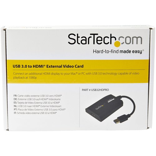 StarTech.com USB 3.0-naar-HDMI externe Multi-Monitor grafische videoadapter voor Mac & pc – DisplayLink gecertificeerd – HD 1080p
