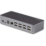 StarTech.com USB-C Dock, 4K 60Hz Quad Monitor DisplayPort & HDMI, Universeel USB Type-C Docking Station met 100W Power Delivery, USB Hub met 1x USB Type-C & 3x USB-A, Ethernet, Audio
